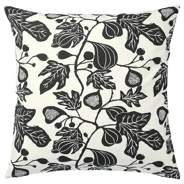 IKEA ALPKLÖVER Cushion, natural-dark grey, 50x50 cm