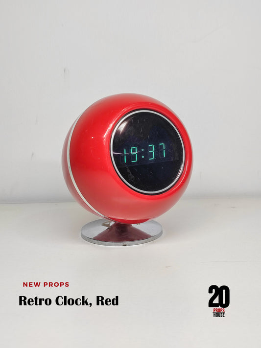 Retro Clock , Red