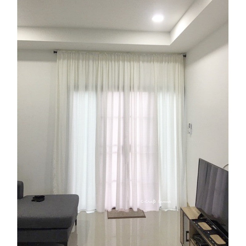 Curtains with tie-backs, 1 pair, white, 110x240 cm