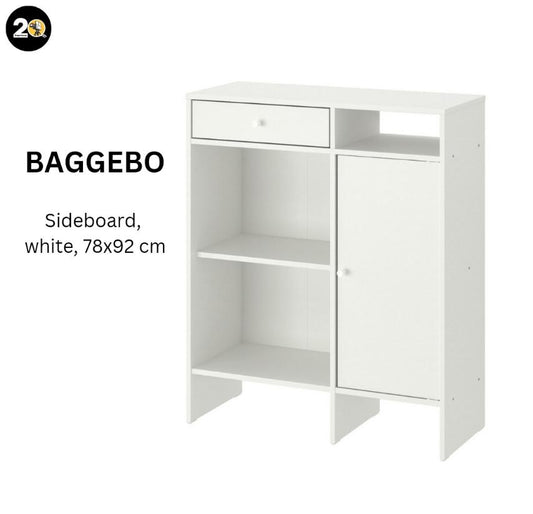 BAGGEBO
Sideboard, white, 78x92 cm