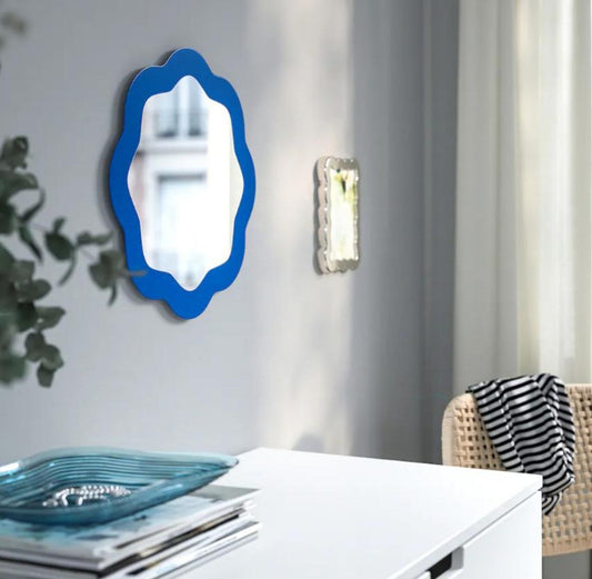 PRUNKHALLON
Mirror, blue, 40 cm