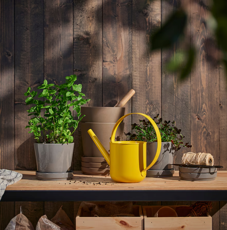 FÖRENLIG Watering can, yellow, 1.5 l