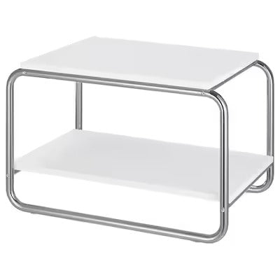 IKEA BAGGBODA Side table, white, 71x50 cm