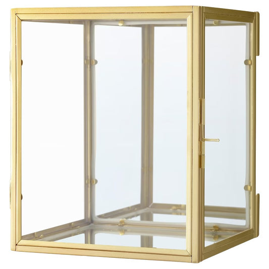 IKEA BOMARKEN Display box, gold-colour, 17x20x16 cm