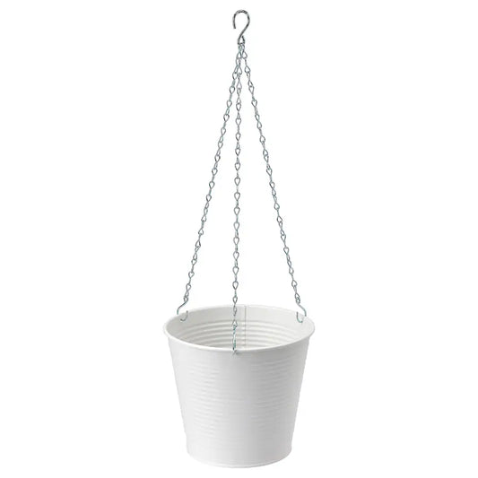 IKEA CASHEWÄPPLE Hanging planter, in/outdoor white, 12 cm