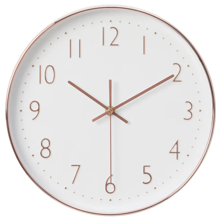 IKEA JÄNKIG Wall clock, copper-colour, 30 cm