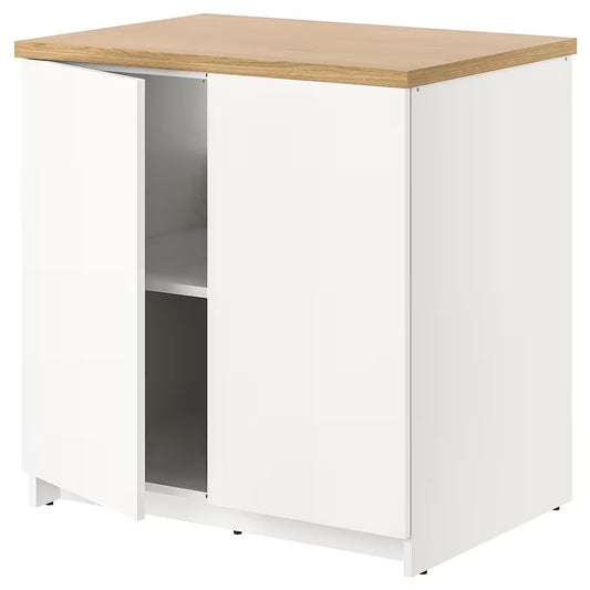 IKEA KNOXHULT Base cabinet with doors, white, 80x85 cm