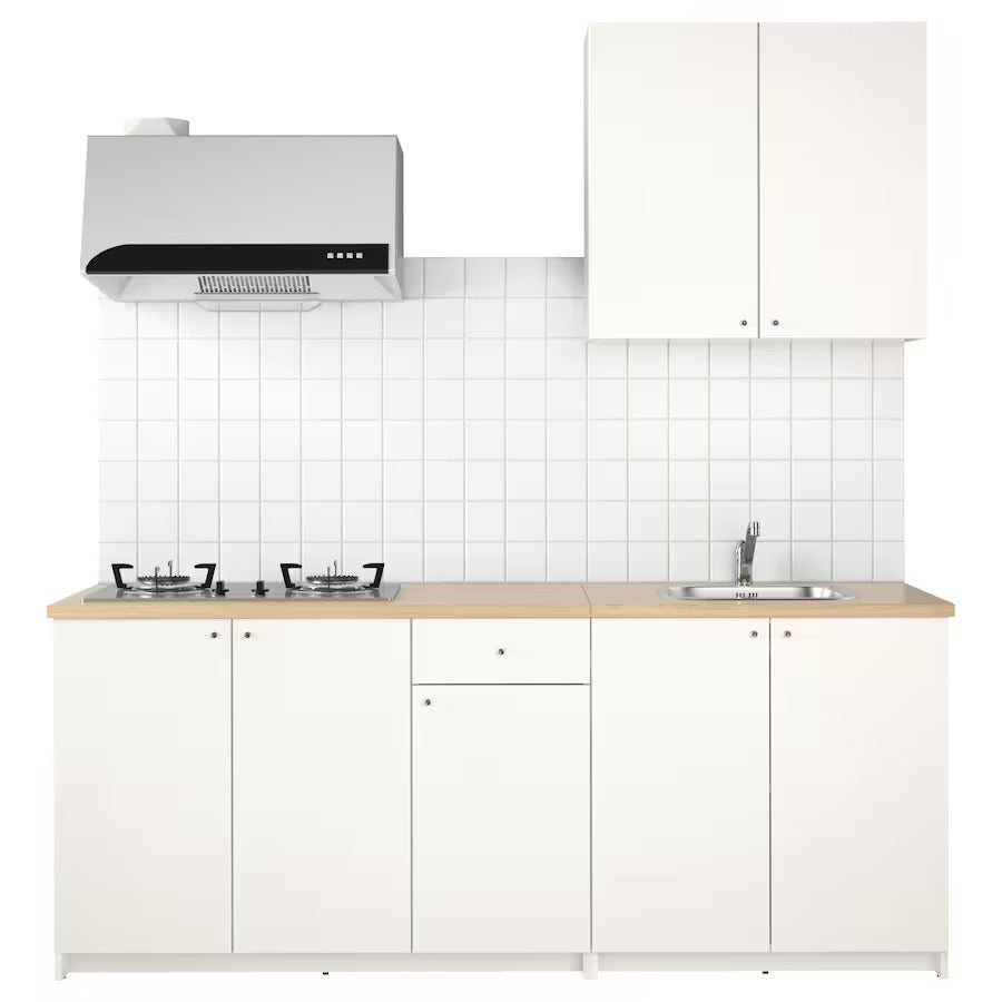 IKEA KNOXHULT Kitchen, white, 200x61 cm