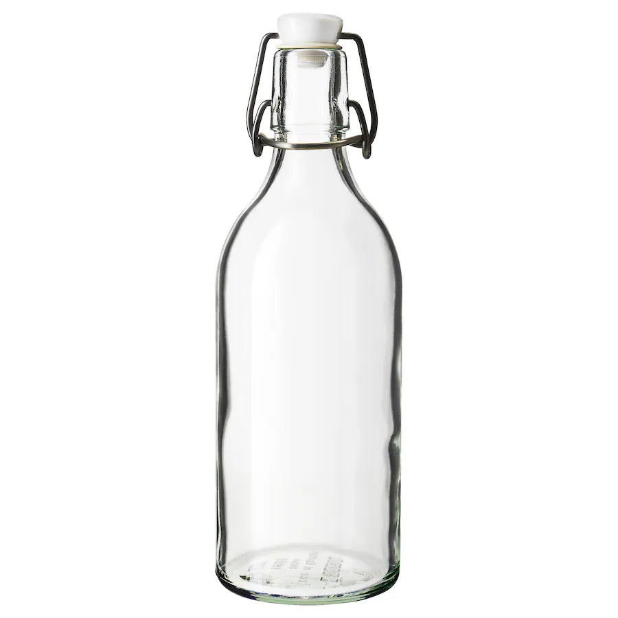 IKEA KORKEN Bottle with stopper, clear glass