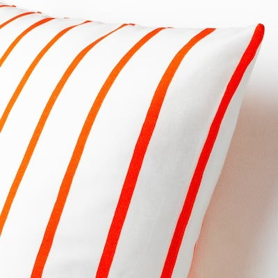 IKEA NICKFIBBLA Cushion cover, white orange/stripe, 50x50 cm