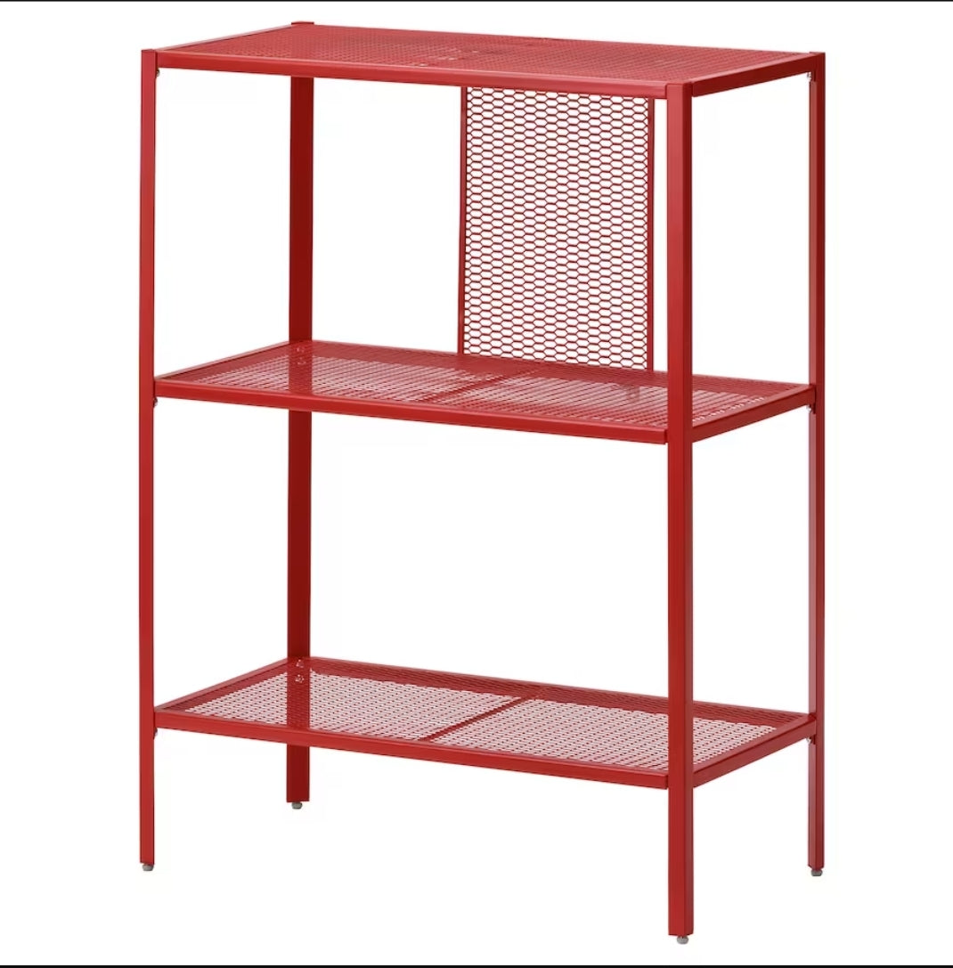 IKEA BAGGEBO Shelving unit, red, 60x30x80 cm