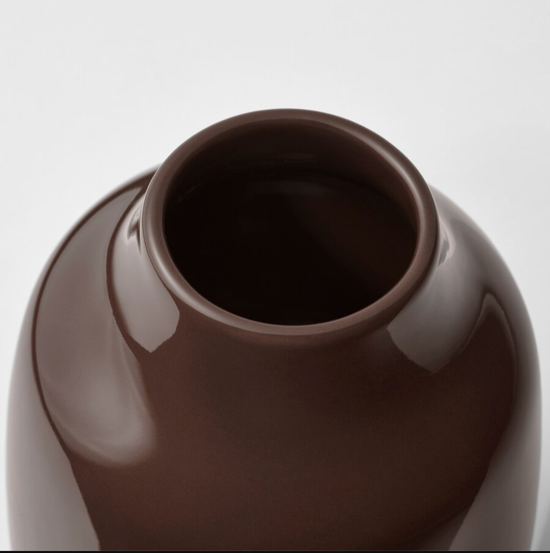 TÅRBJÖRK Vase, brown, 11 cm