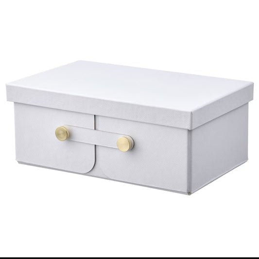 SPINNROCK Box with compartments, white, 25x16x10 cm