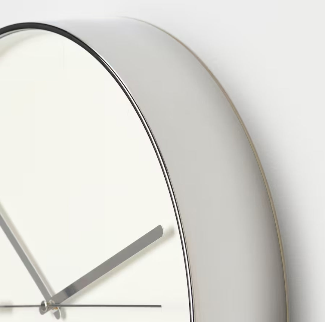 MALLHOPPA Wall clock, silver-colour, 35 cm