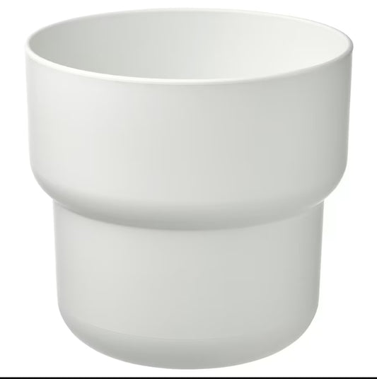 FÖRENLIG Plant pot, in/outdoor white, 19 cm