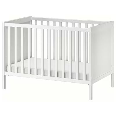 IKEA SUNDVIK Cot,mattress, white, 60x120 cm