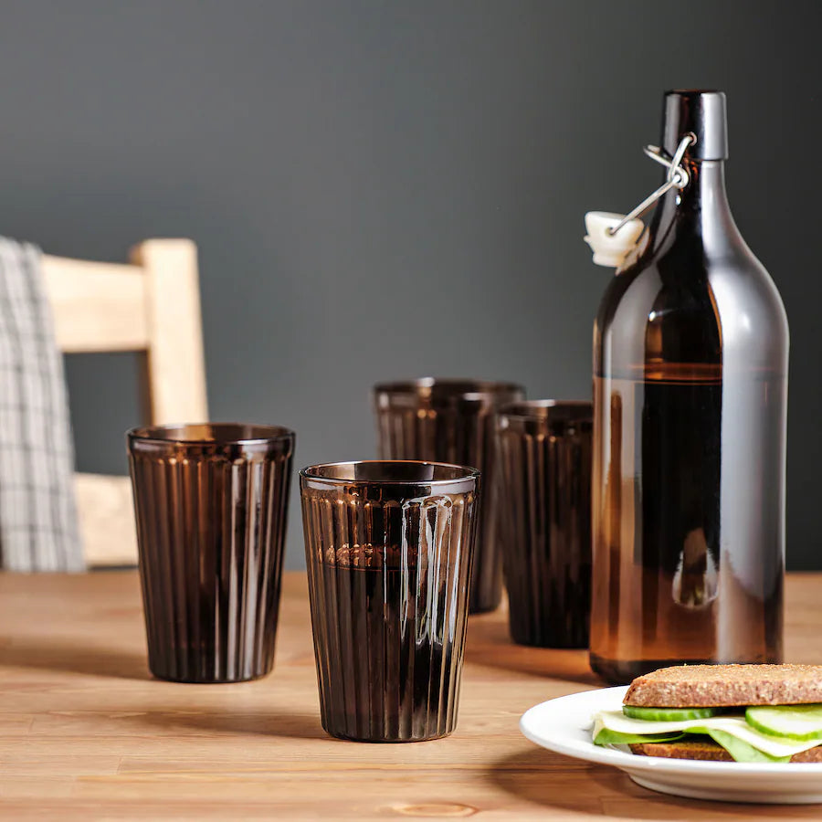 IKEA VARDAGEN Glass, brown, 31 cl