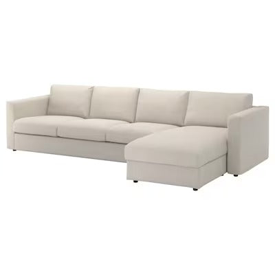 IKEA VIMLE 4-seat sofa with chaise longue ,Gunnared beige