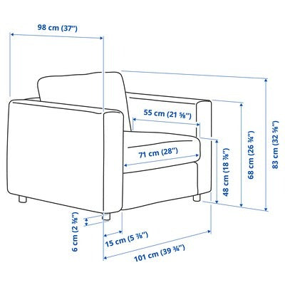 IKEA VIMLE Armchair sofa, Gunnared beige