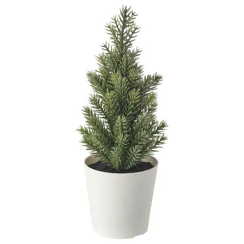 IKEA VINTERFINT Artificial potted plant with pot, in/outdoor/Christmas tree green, 6 cm