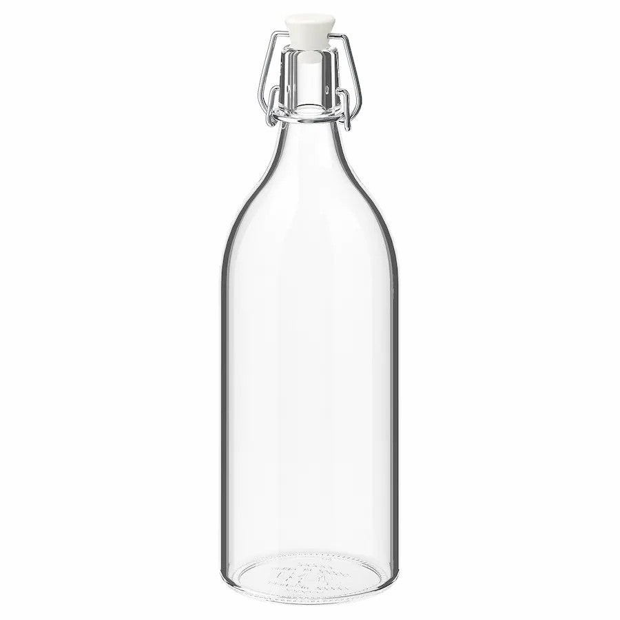 IKEA KORKEN Bottle with stopper, clear glass