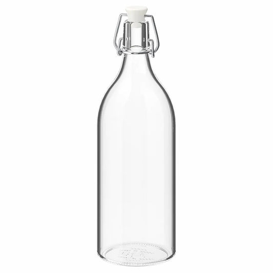 IKEA KORKEN Bottle with stopper, clear glass