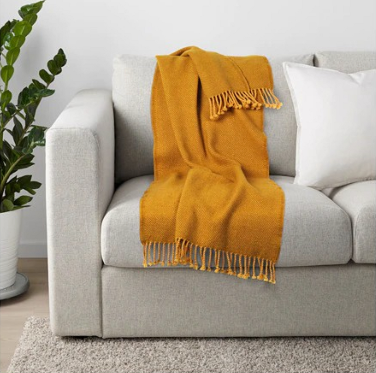 Yellow throw best sale blanket ikea