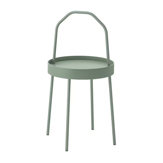 IKEA BURVIK Side table, light grey-green, 38 cm