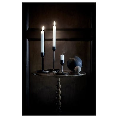 IKEA FULLTALIG Candlestick, set of 3, black