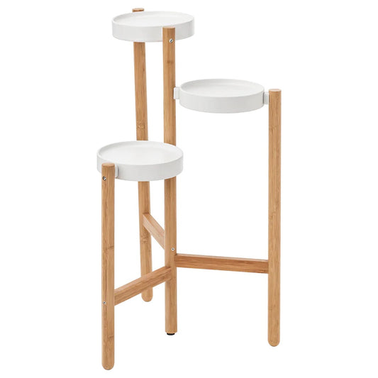 IKEA SATSUMAS Plant stand, bamboo/white, 78 cm