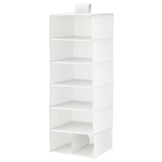 IKEA STUK Storage with 7 compartments, white/grey, 30x30x90 cm