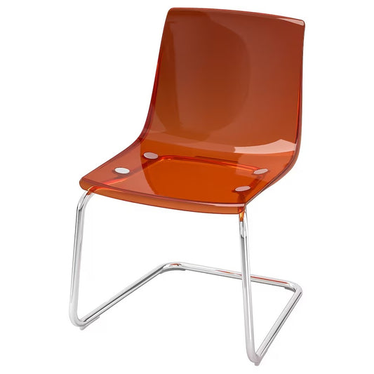 IKEA TOBIAS Chair, brown/red/chrome-plated