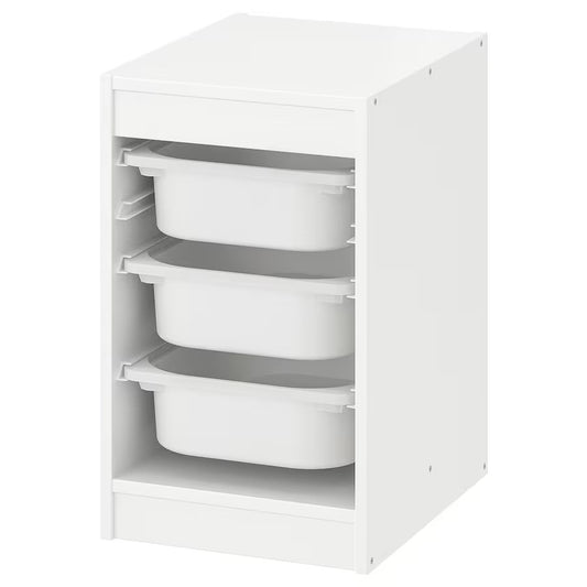 IKEA TROFAST Storage combination with boxes, white/white, 34x44x56 cm