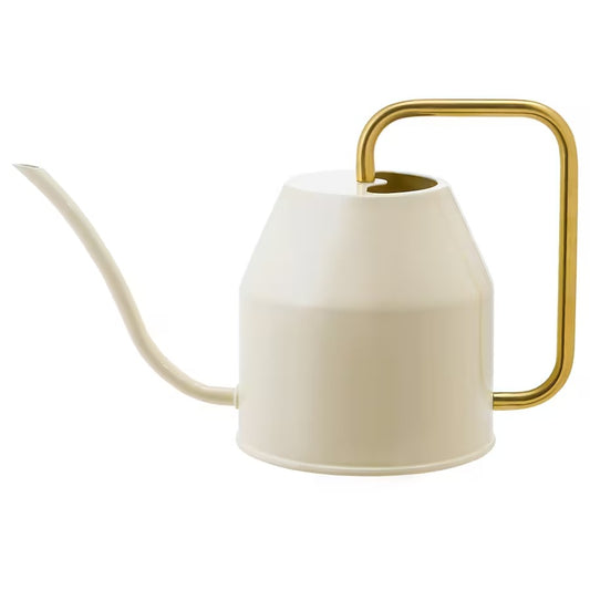 IKEA VATTENKRASSE Watering can, ivory/gold-colour, 0.9 l